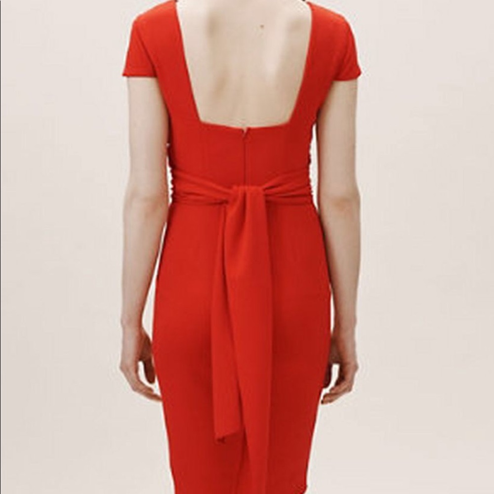 NWT Dress the Population x Anthro tangerine dress - Picture 2 of 8